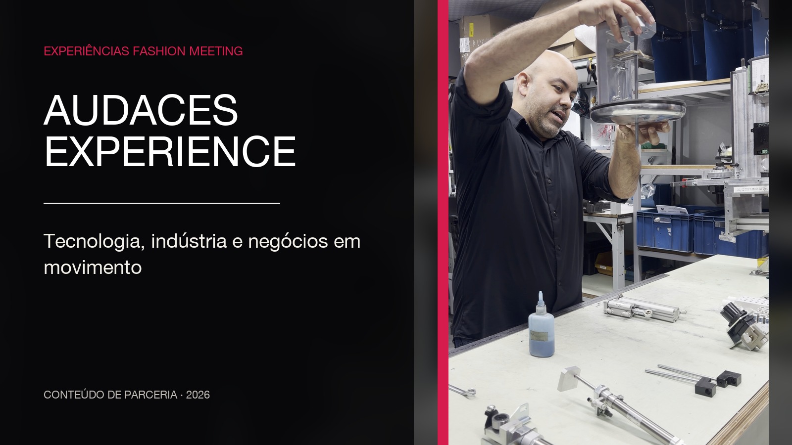 Demonstração de tecnologia durante a Audaces Experience, em Florianópolis