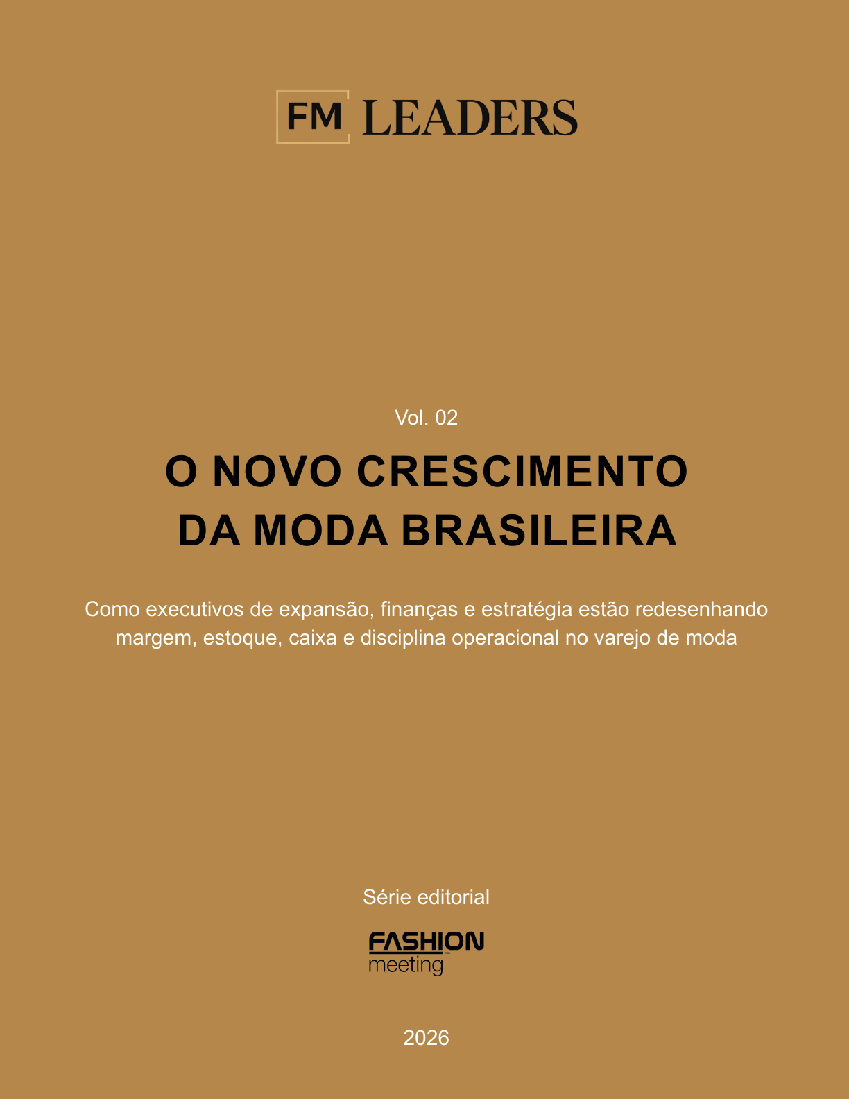 Capa do volume 2 da série FM Leaders: O novo crescimento da moda brasileira