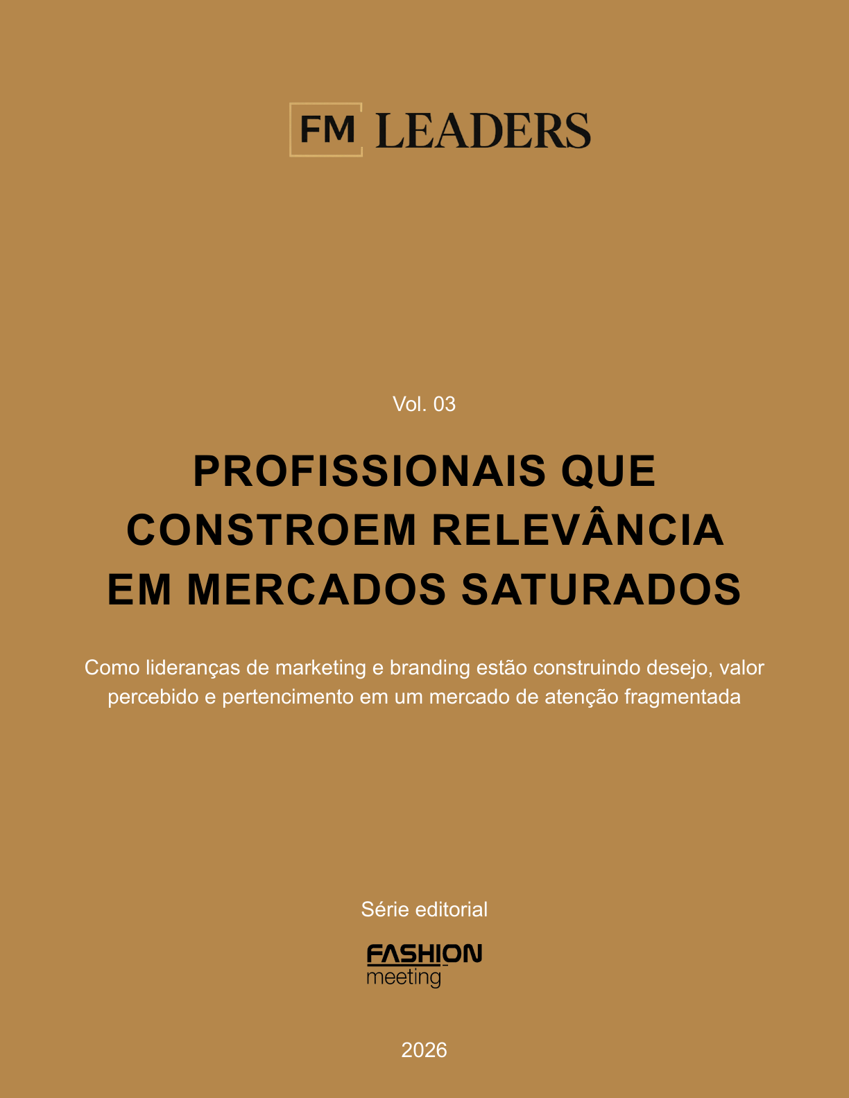 Capa do volume 3 da série FM Leaders: profissionais que constroem relevância em mercados saturados
