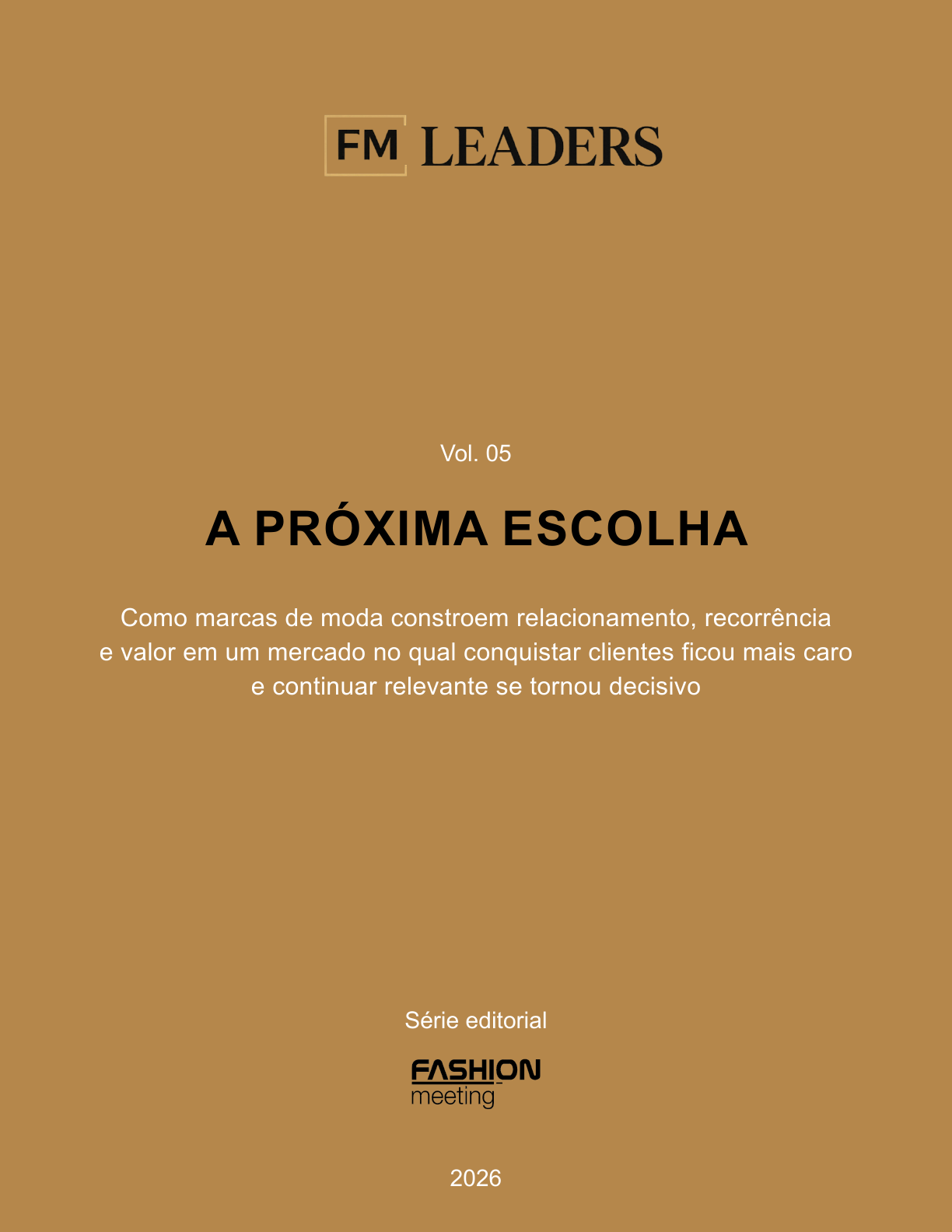 Capa do volume 5 da série FM Leaders: A próxima escolha